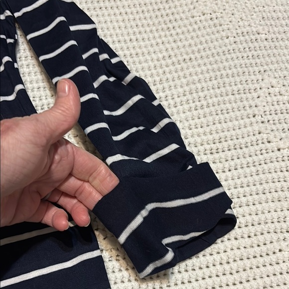 Umgee Blue and White Tie Back Long Sleeve Tunic size S - Picture 6 of 9